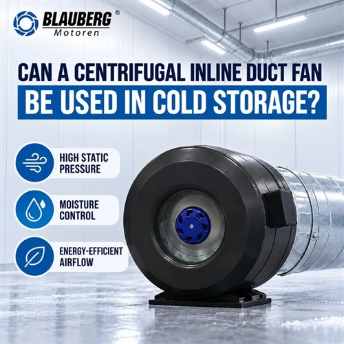 Poate fi utilizat un ventilator centrifugal în linie pentru conducte într-un depozit frigorific p...